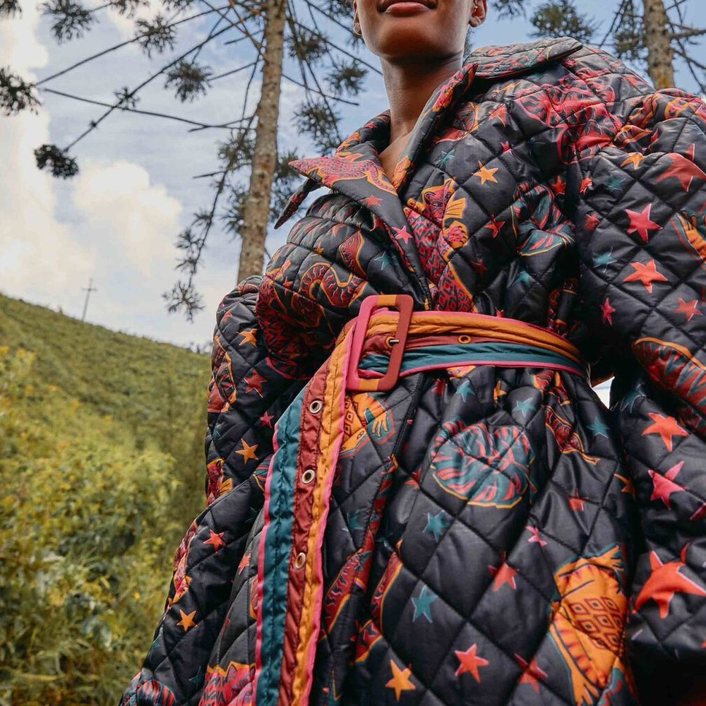 FARM Rio Multicolor Patterned Coat - Picture 4 of 10